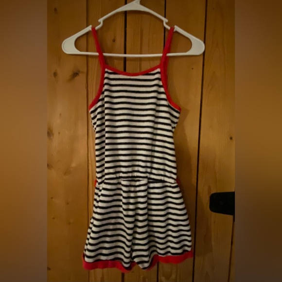 Disney Store Black and White Striped Romper with Red Details - Picture 6 of 6
